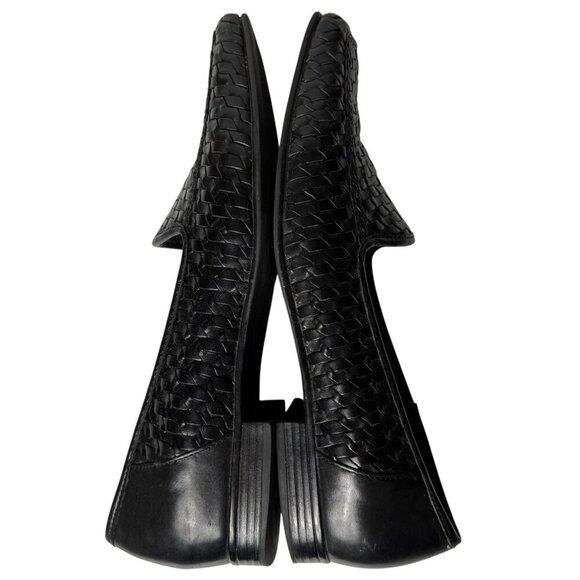 Naturalizer Sammy Black Woven Leather Slip-On Flats Loafers Women's Size 8N - Picture 13 of 16